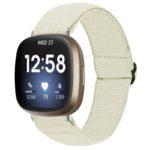Fb.ny27.22 Main White StrapsCo Elastic Nylon Watch Band Strap For Fitbit Sense & Versa 3