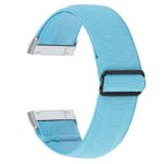 Fb.ny27.5a Back Blue StrapsCo Elastic Nylon Watch Band Strap For Fitbit Sense & Versa 3