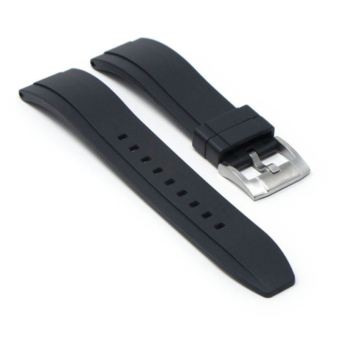 Fk1.1.bs Angle Black DASSARI FKM Rubber Quick Release Watch Band Strap