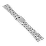 m.ld1 Angle Brushed Silver StrapsCo Stainless Steel Ladder Watch Band Bracelet Strap with Deployant Clasp
