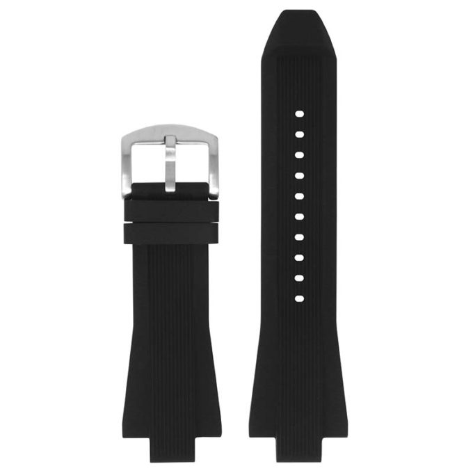 R.mk2.1 Up Black StrapsCo Silicone Rubber Watch Band Strap For Michael Kors Dylan