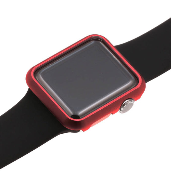 A.pc5.6 Main Red StrapsCo Alloy Metal Protective Case For Apple Watch Series 123 38mm 42mm
