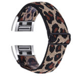 fb.ny21.c Back Leopard StrapsCo Elastic Nylon Watch Band Strap for Fitbit Charge 2