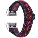 fb.ny21.m Back Tribal Red StrapsCo Elastic Nylon Watch Band Strap for Fitbit Charge 2