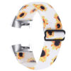 fb.ny22.b Back Sunflowers StrapsCo Elastic Nylon Watch Band Strap for Fitbit Charge 3 Charge 4