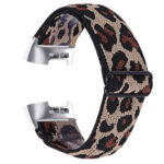fb.ny22.c Back Leopard StrapsCo Elastic Nylon Watch Band Strap for Fitbit Charge 3 Charge 4