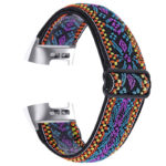 fb.ny22.e Back Tribal Multi StrapsCo Elastic Nylon Watch Band Strap for Fitbit Charge 3 Charge 4