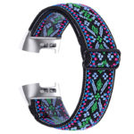fb.ny22.o Back Tribal Blue StrapsCo Elastic Nylon Watch Band Strap for Fitbit Charge 3 Charge 4