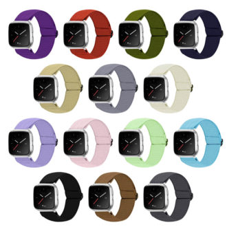 fb.ny23 All Color StrapsCo Elastic Nylon Watch Band Strap for Fitbit Versa Versa 2