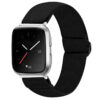 fb.ny23.1 Main Black StrapsCo Elastic Nylon Watch Band Strap for Fitbit Versa Versa 2