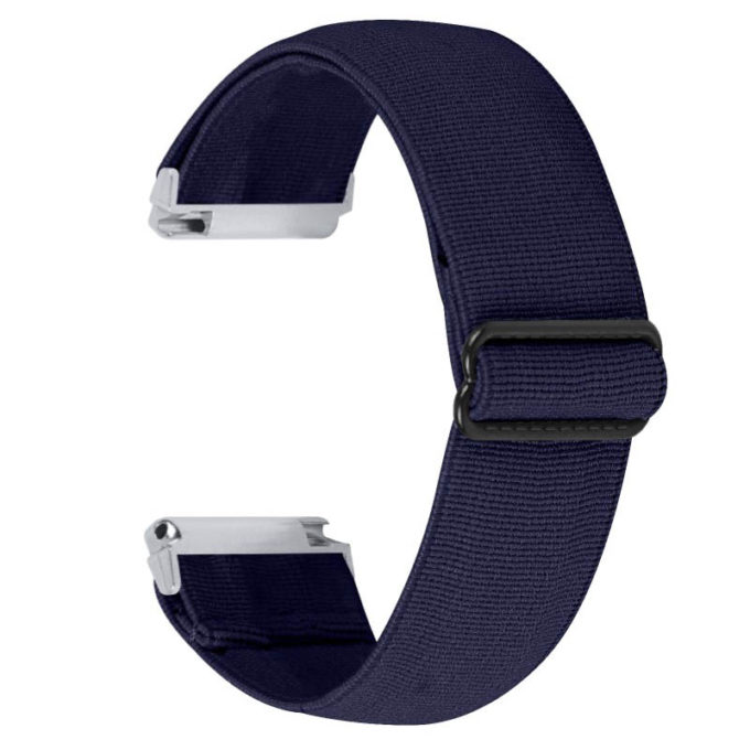 fb.ny23.5 Back Midnight Blue StrapsCo Elastic Nylon Watch Band Strap for Fitbit Versa Versa