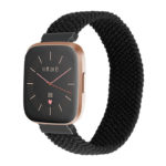 fb.ny24.1 Main Black StrapsCo Elastic Nylon Watch Band Strap for Fitbit Versa Versa 2