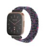 fb.ny25.a Main Pink Flecks StrapsCo Patterned Elastic Nylon Watch Band Strap for Fitbit Versa Versa
