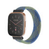 fb.ny25.b Main Blue Buffalo StrapsCo Patterned Elastic Nylon Watch Band Strap for Fitbit Versa Vers