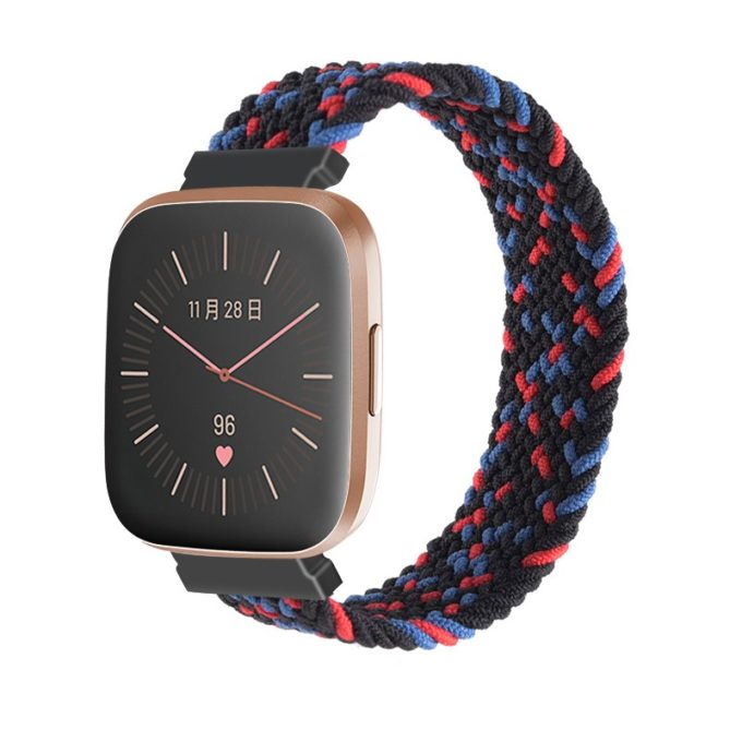 fb.ny25.l Main Digi Flecks StrapsCo Patterned Elastic Nylon Watch Band Strap for Fitbit Versa Versa