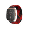 fb.ny25.o Main Red Buffalo StrapsCo Patterned Elastic Nylon Watch Band Strap for Fitbit Versa Versa