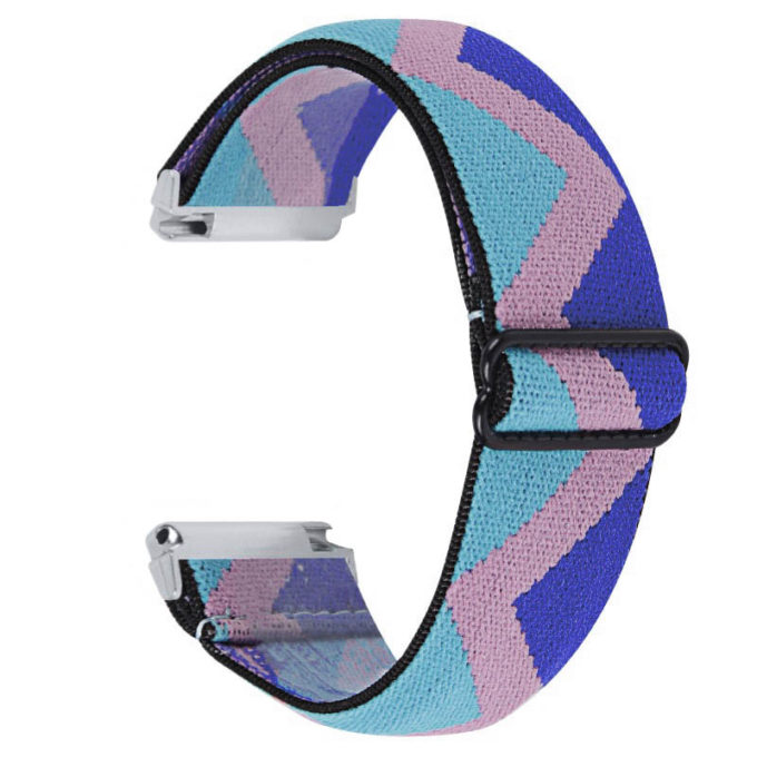 fb.ny26.a Back Azure StrapsCo Funky Pattern Elastic Nylon Watch Band Strap for Fitbit Versa Versa 2
