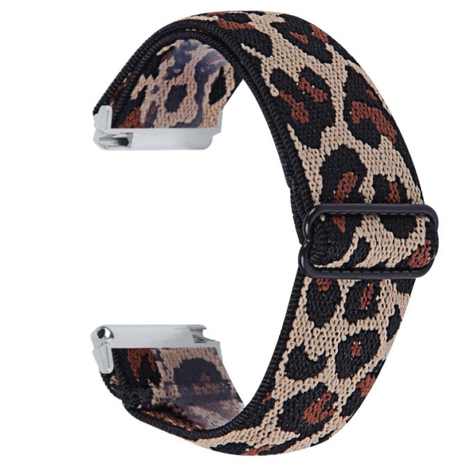 fb.ny26.c Back Leopard StrapsCo Funky Pattern Elastic Nylon Watch Band Strap for Fitbit Versa 2