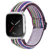 fb.ny26.h Main Woven Stripes StrapsCo Funky Pattern Elastic Nylon Watch Band Strap for Fitbit Versa 2
