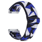 fb.ny26.i Back Blue Facets StrapsCo Funky Pattern Elastic Nylon Watch Band Strap for Fitbit Versa 2