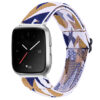fb.ny26.k Main Camel Facets StrapsCo Funky Pattern Elastic Nylon Watch Band Strap for Fitbit Versa 2