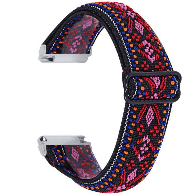fb.ny26.n Back Tribal Reed StrapsCo Funky Pattern Elastic Nylon Watch Band Strap for Fitbit Versa Versa 2