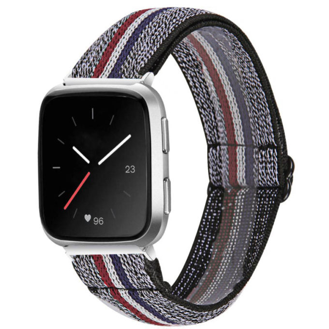 fb.ny26.p Main Vintage Stripe StrapsCo Funky Pattern Elastic Nylon Watch Band Strap for Fitbit Versa 2