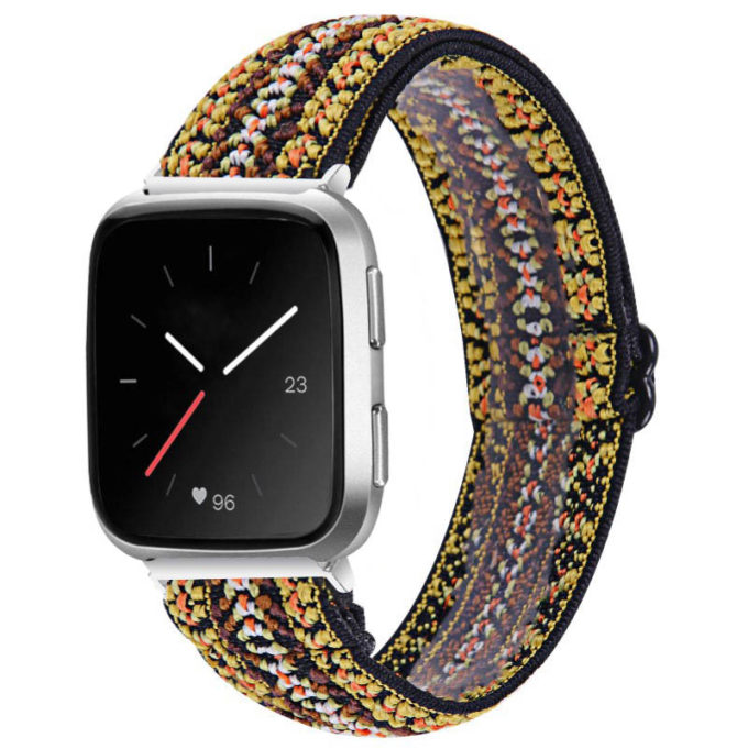 fb.ny26.t Main Hippie StrapsCo Funky Pattern Elastic Nylon Watch Band Strap for Fitbit Versa Versa 2