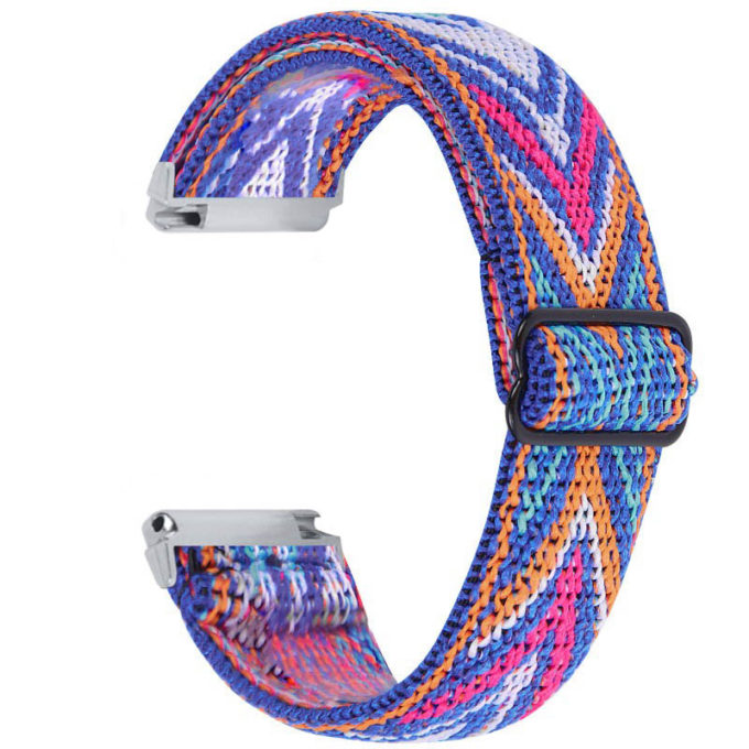 fb.ny26.w Back Lapiz Ikat StrapsCo Funky Pattern Elastic Nylon Watch Band Strap for Fitbit Versa Versa 2