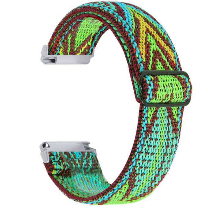 fb.ny26.x Back Neon Ikat StrapsCo Funky Pattern Elastic Nylon Watch Band Strap for Fitbit Versa 2