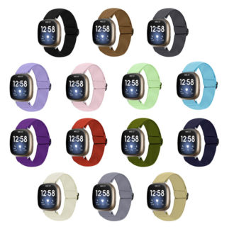 fb.ny27 All Color StrapsCo Elastic Nylon Watch Band Strap for Fitbit Sense Versa 3