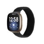 fb.ny28.1 Main Black StrapsCo Elastic Nylon Watch Band Strap for Fitbit Sense Versa 3