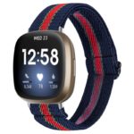 fb.ny30.1.7.6 Main Red Stripe StrapsCo Pattern Elastic Nylon Watch Strap Fitbit Sense Versa 3