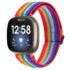 fb.ny30.123 Main Rainbow StrapsCo Pattern Elastic Nylon Watch Strap Fitbit Sense Versa 3