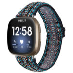 fb.ny30.d Main Vibrant Embroidery StrapsCo Pattern Elastic Nylon Strap Fitbit Sense Versa 3