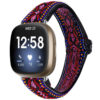 fb.ny30.n Main Tribal Red StrapsCo Pattern Elastic Nylon Watch Strap Fitbit Sense Versa 3