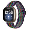 fb.ny30.o Main Tribal Green StrapsCo Pattern Elastic Nylon Watch Strap Fitbit Sense Versa 3