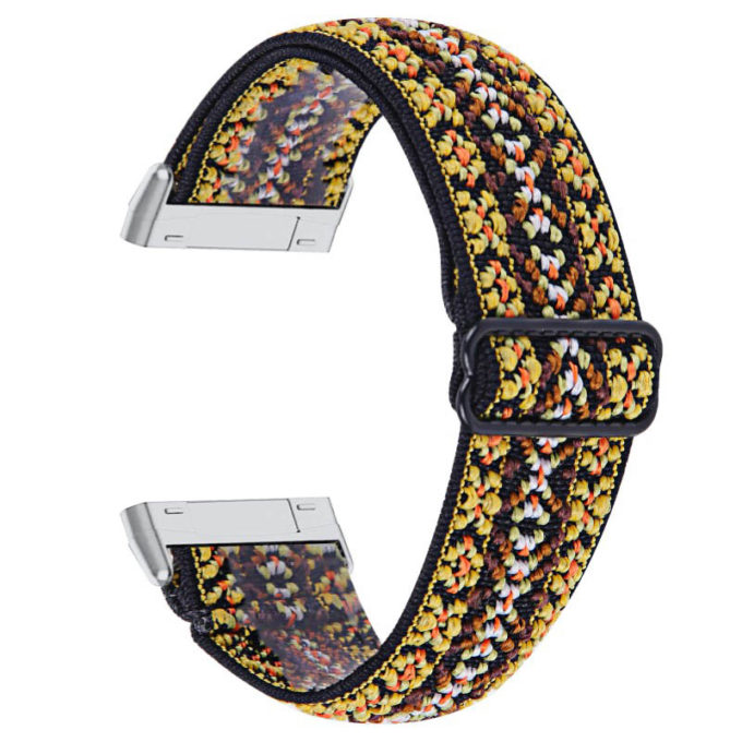 fb.ny30.t Back Hippie StrapsCo Pattern Elastic Nylon Watch Strap Fitbit Sense Versa 3