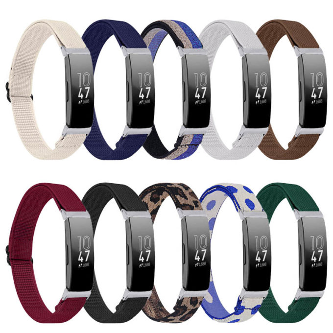 fb.ny31 All Color StrapsCo Elastic Nylon Watch Band Strap for Fitbit Inspire Inspire HR