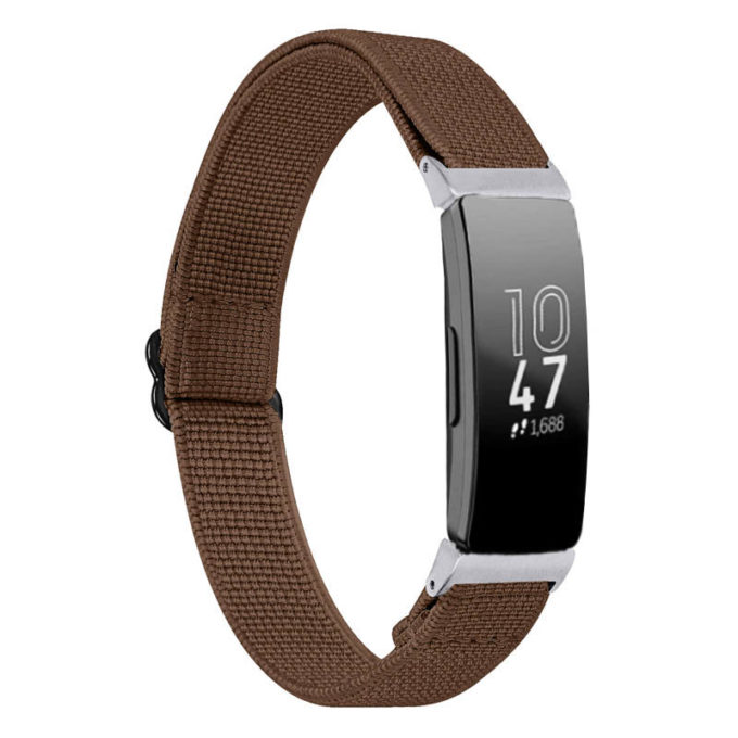 fb.ny31.2 Main Brown StrapsCo Elastic Nylon Watch Band Strap for Fitbit Inspire Inspire HR