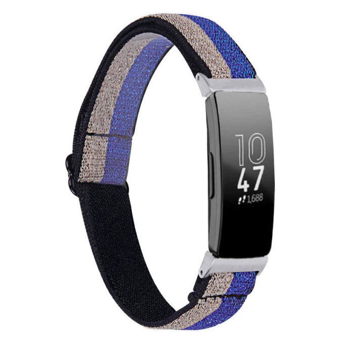 fb.ny31.a Main Glitter Stripe StrapsCo Elastic Nylon Watch Band Strap for Fitbit Inspire Inspire HR