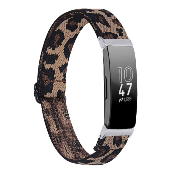 fb.ny31.b Main Leopard StrapsCo Elastic Nylon Watch Band Strap for Fitbit Inspire Inspire HR