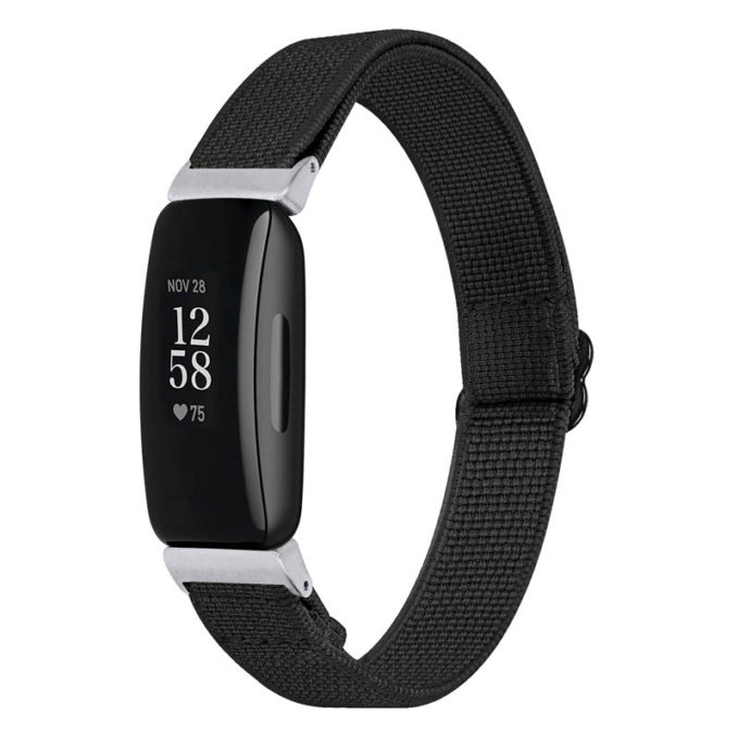 fb.ny32.1 Main Black StrapsCo Elastic Nylon Watch Band Strap for Fitbit Inspire 2