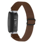 fb.ny32.2 Back Brown StrapsCo Elastic Nylon Watch Band Strap for Fitbit Inspire 2