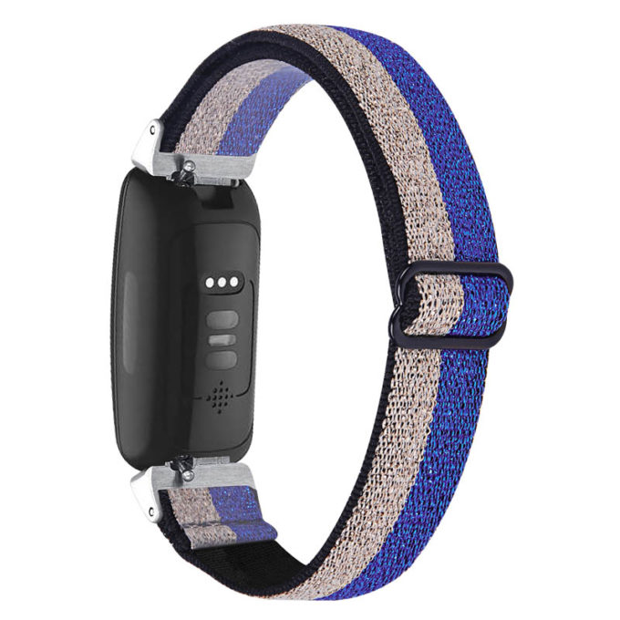 fb.ny32.a Back Glitter Stripe StrapsCo Elastic Nylon Watch Band Strap for Fitbit Inspire 2