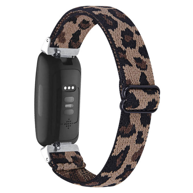 fb.ny32.b Back Leopard StrapsCo Elastic Nylon Watch Band Strap for Fitbit Inspire 2