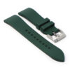 Fk2.11.bs Angle Green DASSARI Smooth FKM Rubber Quick Release Watch Strap With Brushed Silver Buckle