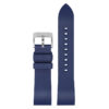 Fk2.5.bs Main Blue DASSARI Smooth FKM Rubber Quick Release Watch Strap With Brushed Silver Buckle