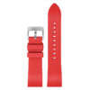 Fk2.6.bs Main Red DASSARI Smooth FKM Rubber Quick Release Watch Strap With Brushed Silver Buckle
