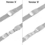 m.bd2 Clasps StrapsCo Stainless Steel Vintage Beads of Rice Bracelet Quick Release Strap 18mm 19mm 20mm 21mm 22mm